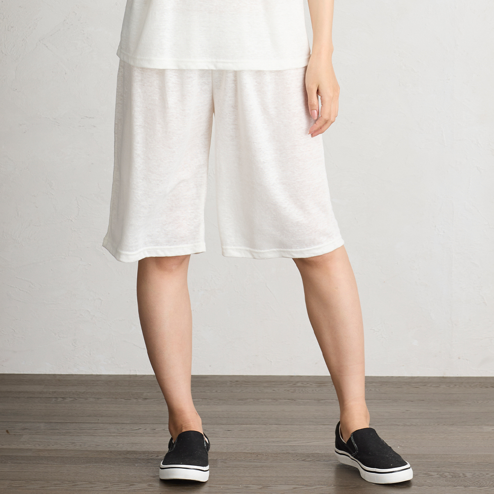 yuni リネン100% ヘリンボーン ハイウエストパンツ キナリ 日本製 yuni リネン100% ヘリンボーン ハイウエストパンツ キナリ 日本