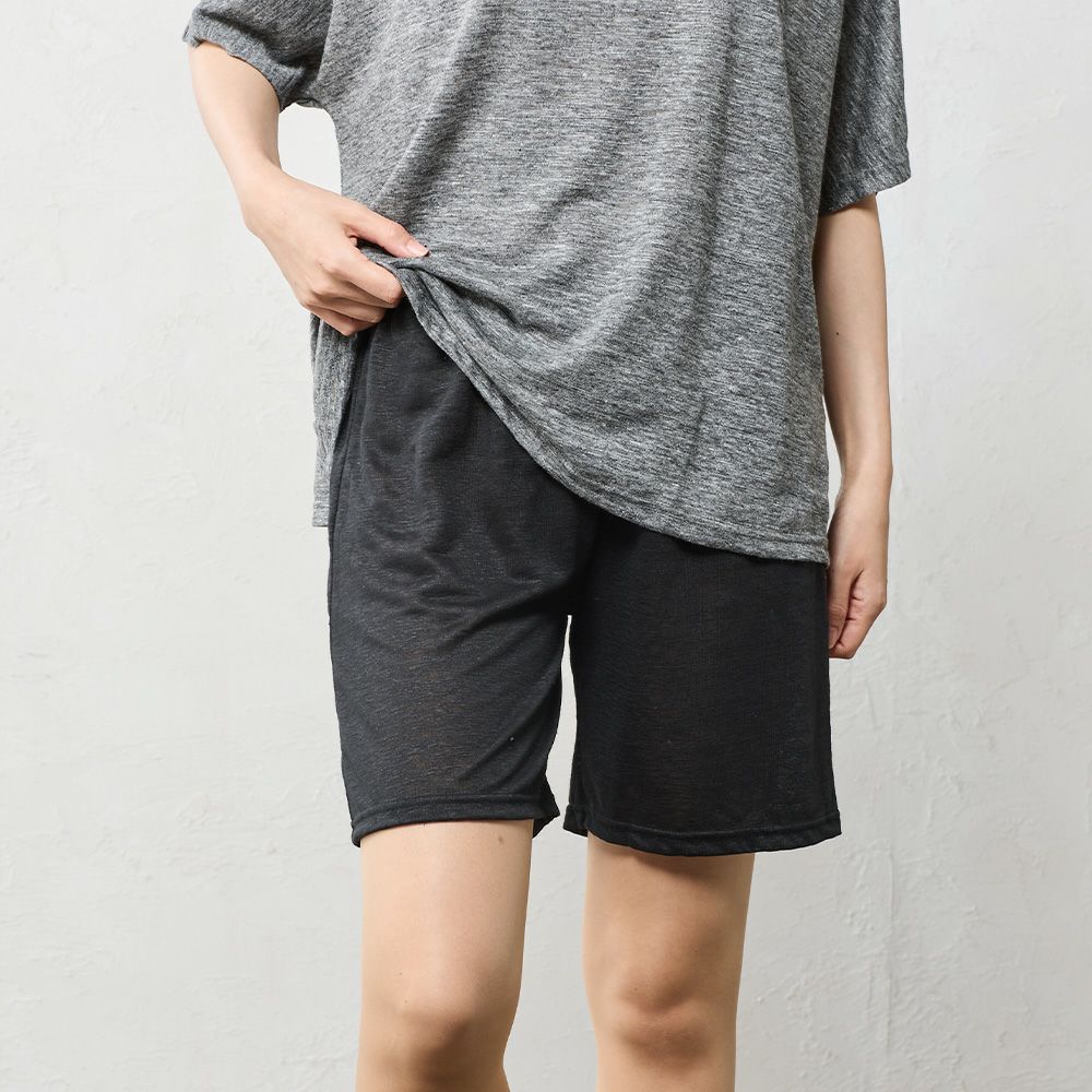 ショート丈リネンペチパンツ span公式オンラインショップ
