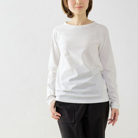 オーガニックコットン ラグランスリーブ 長袖カットソー span公式