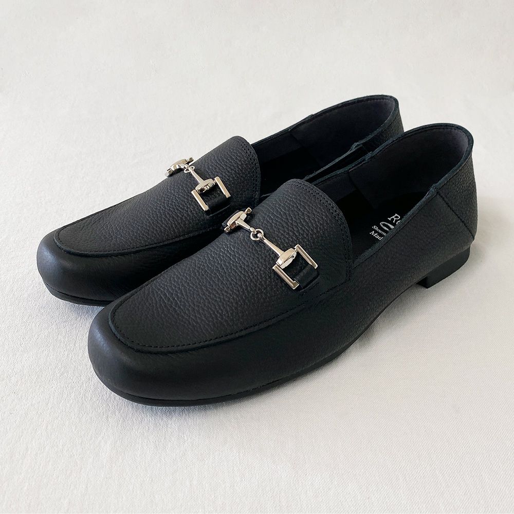 【新品】recipe 本革 ゆったりビットローファー 2way バブーシュ recipe】本革 ゆったりビットローファー 2way バブーシュ