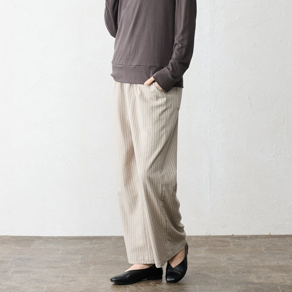 STRUM ウールストライプパンツ ストライプカジュアルパンツ WOOL