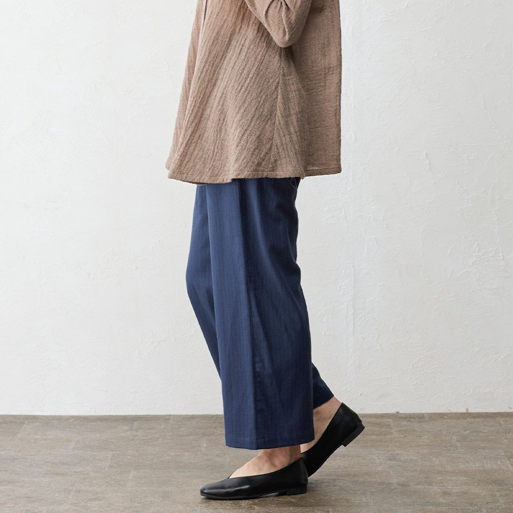 ウールコットン ストライプパンツ span公式オンラインショップ