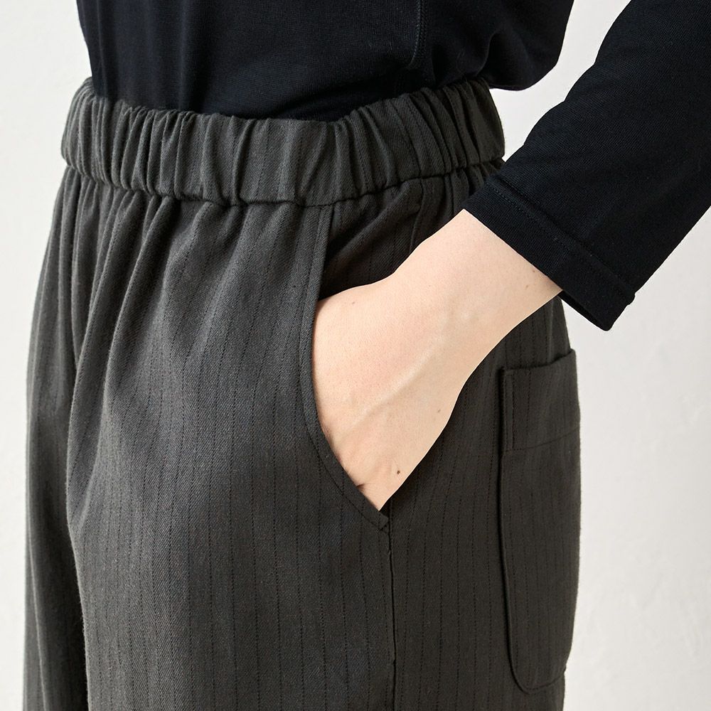 ウールコットン ストライプパンツ span公式オンラインショップ