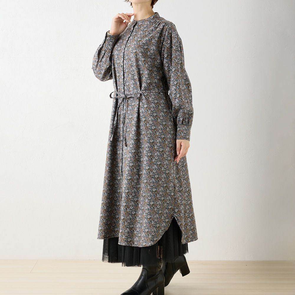 ATELIER SUPPAN 汲み取っ マキシ丈ワンピ シルク コットン アトリエスパン 