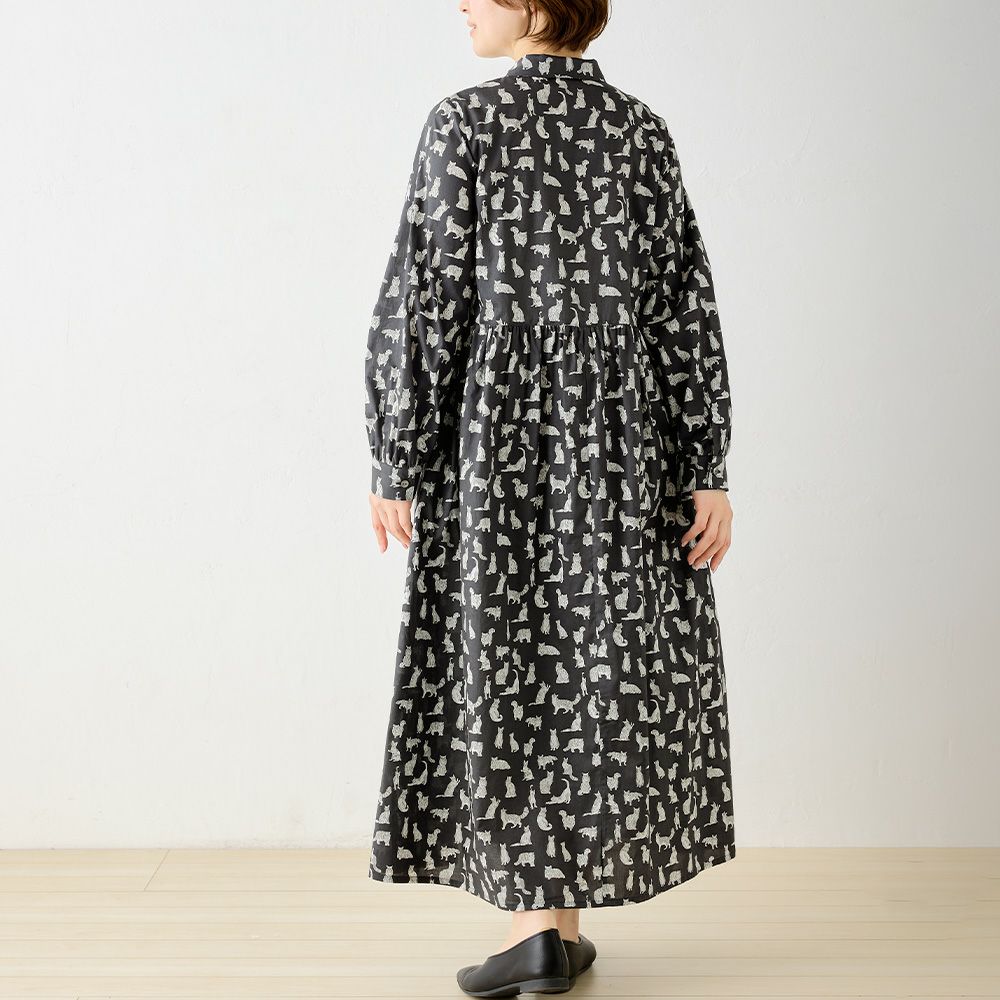 リバティプリント タナローン シャツワンピース span公式オンライン