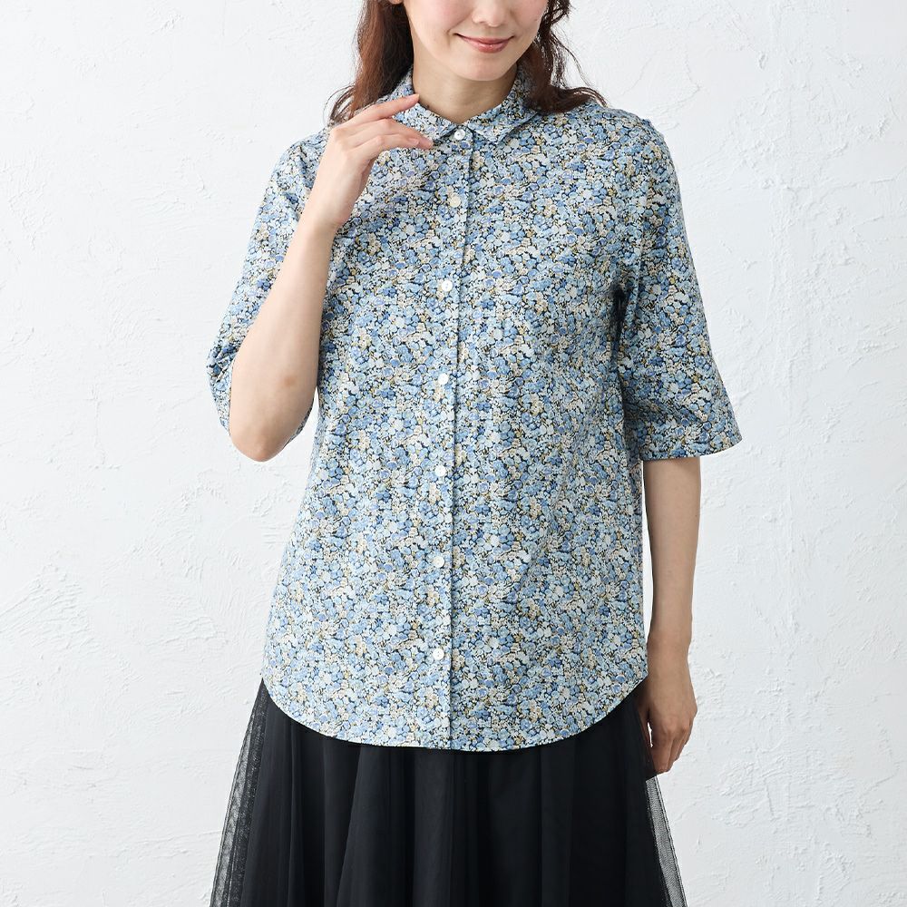 LIBERTY リバティ七分袖ブラウス span公式オンラインショップ